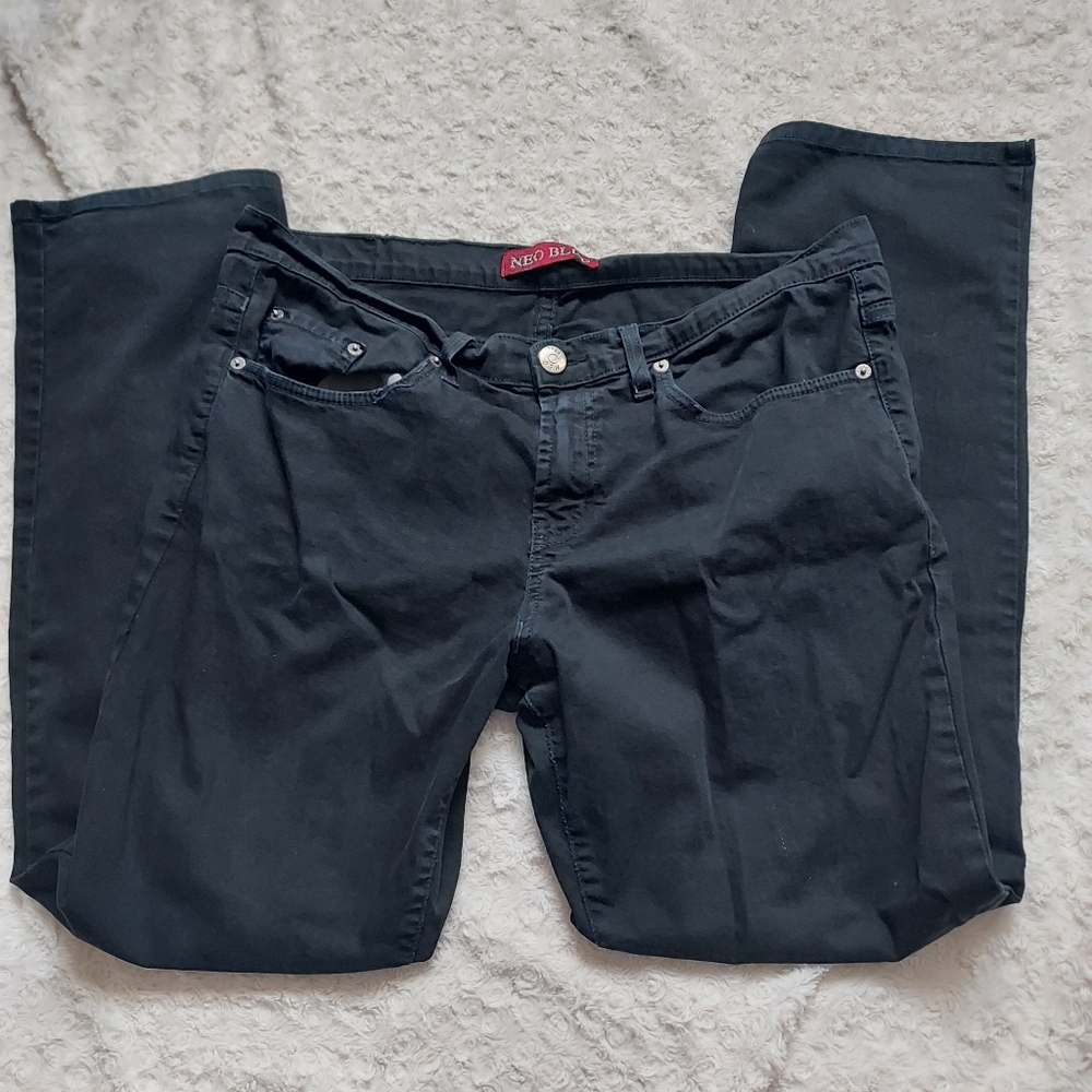 Neo Blue Black denim jeans Waist size 36 Streetwear Minimalist Grunge